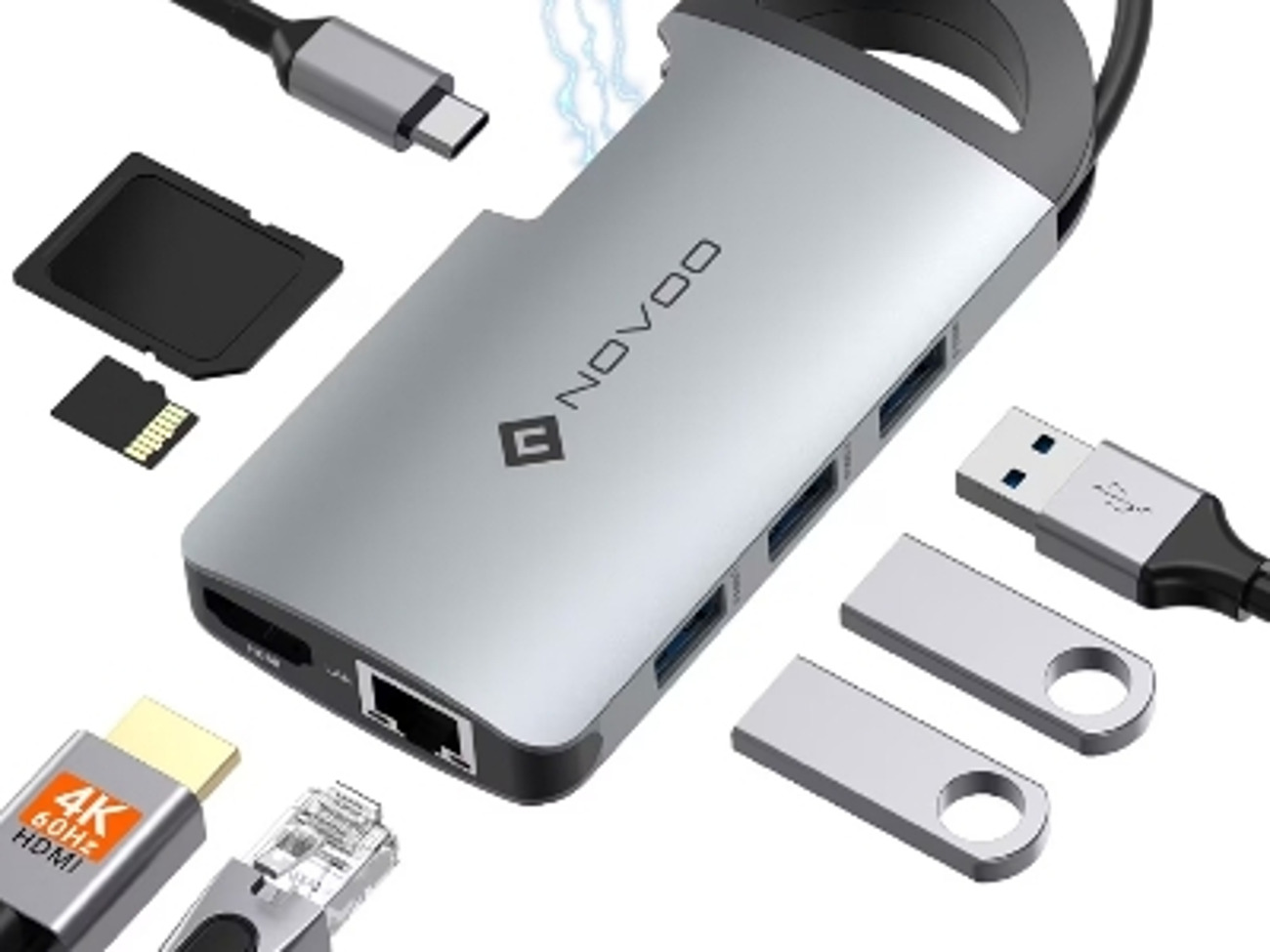 Usb-c hub (sd reader, 3x usb-a, hdmi, ethernet)