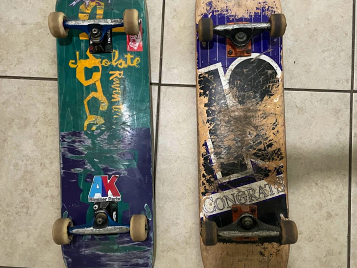 Used skateboard