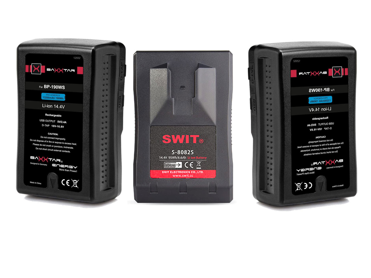 V mount / v-lock batteries and charger