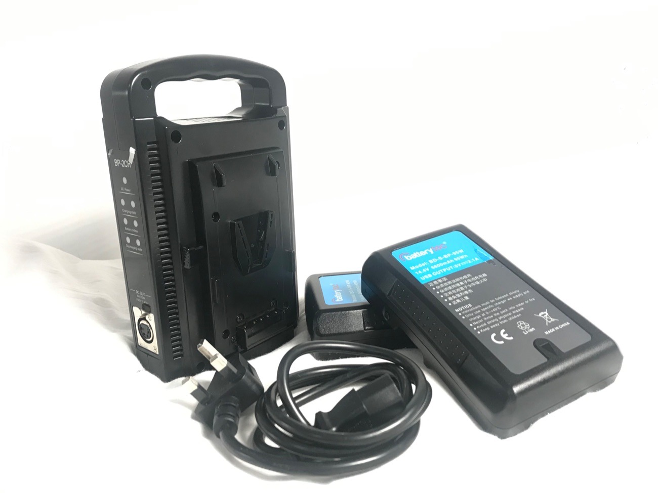 V mount / v-lock batteries and charger with mount