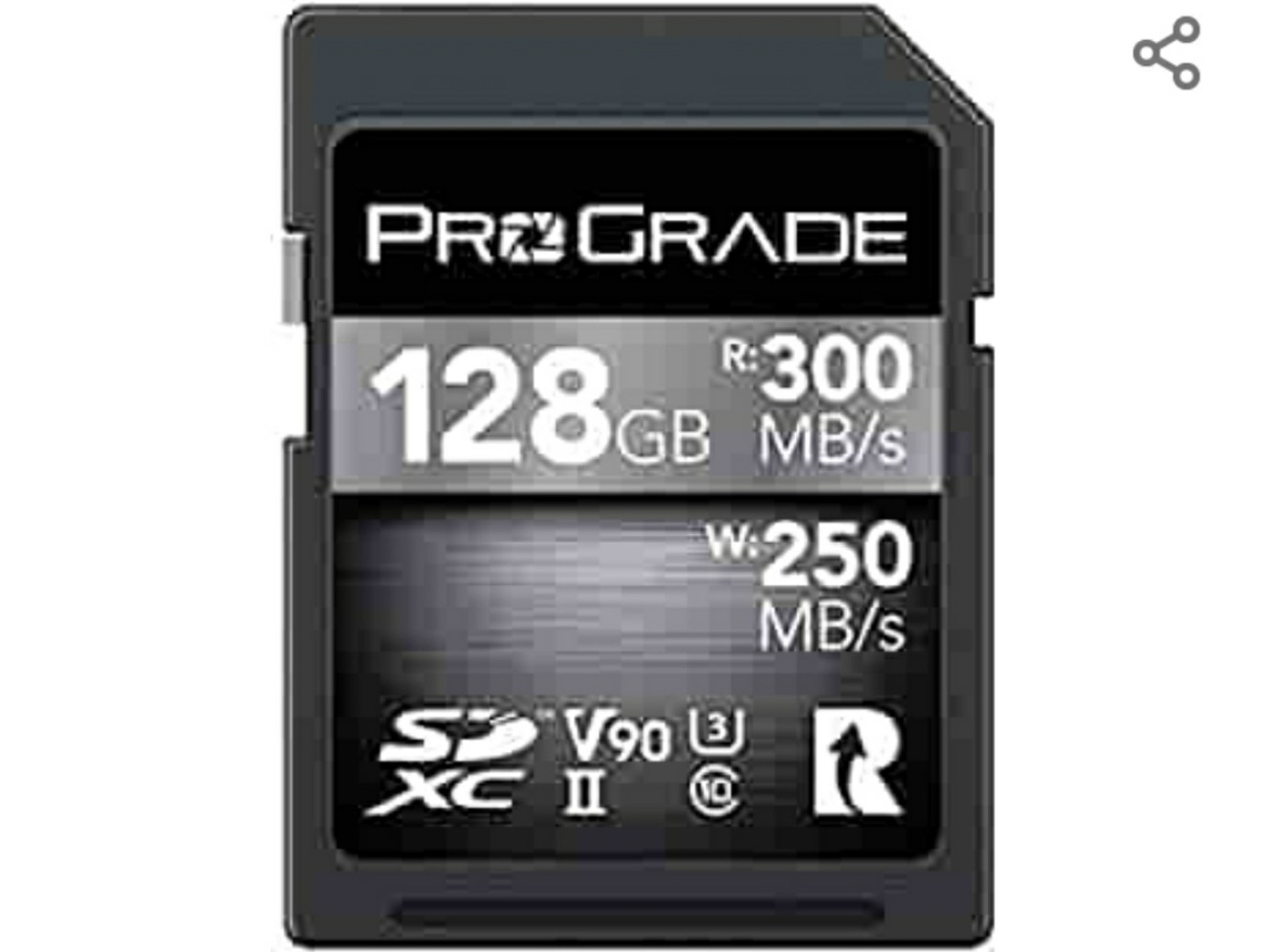 2x v90 sdxc card - 128gb 