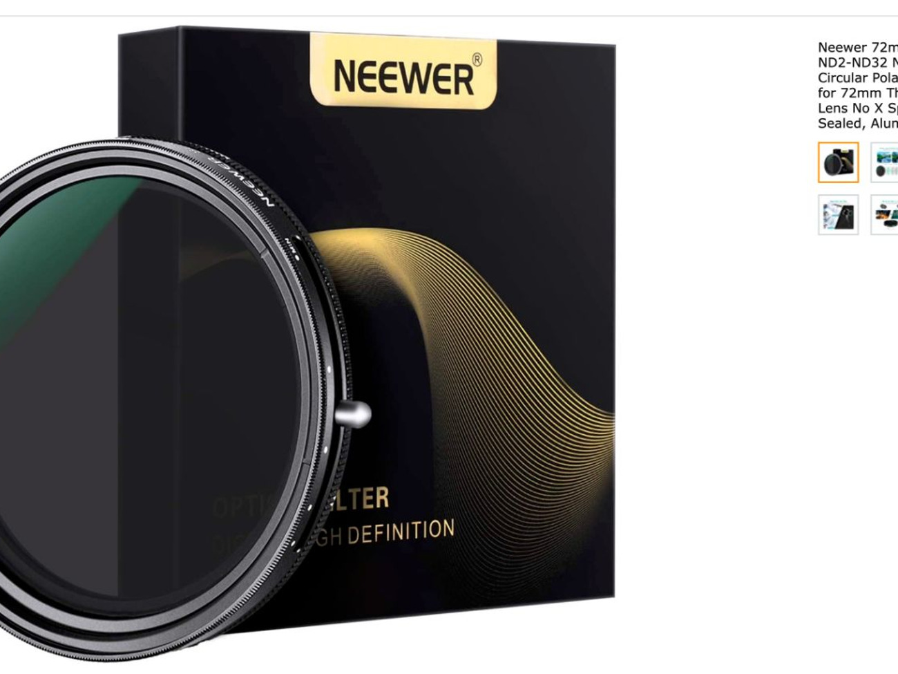 Variable nd filter 72mm