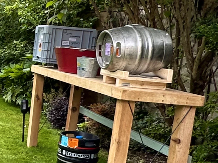 Very heavy wooden bar for parties