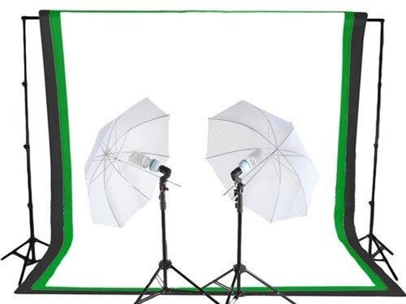 Pair of umbrella video lights