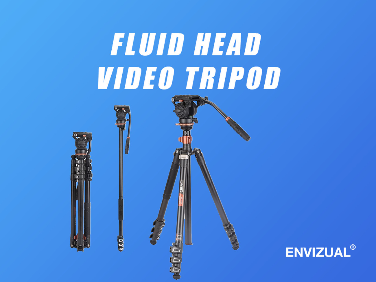 Video tripod fluid head heavy duty travel tripod / monopod