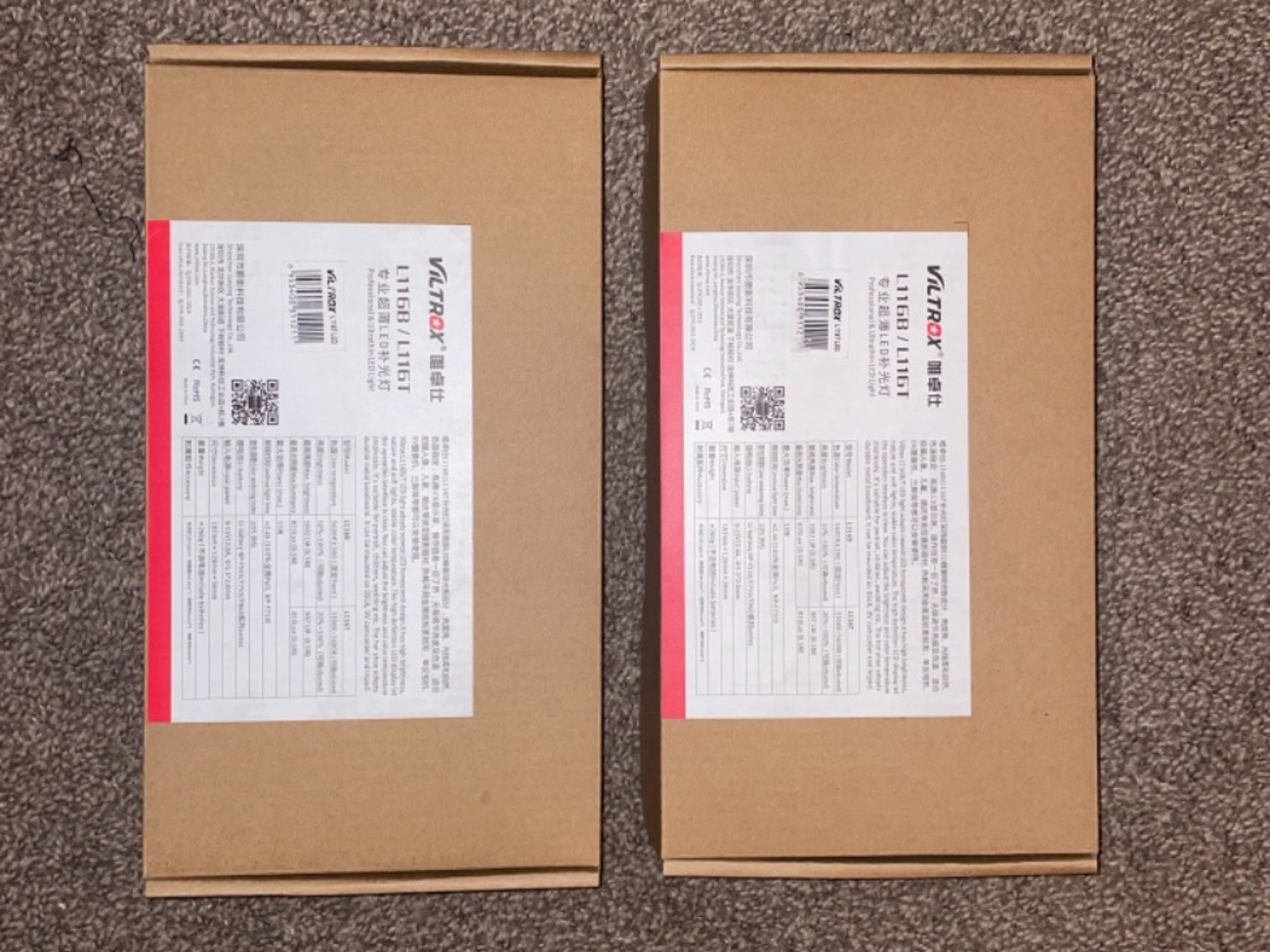 Viltrox led bi-colour dimmable lights