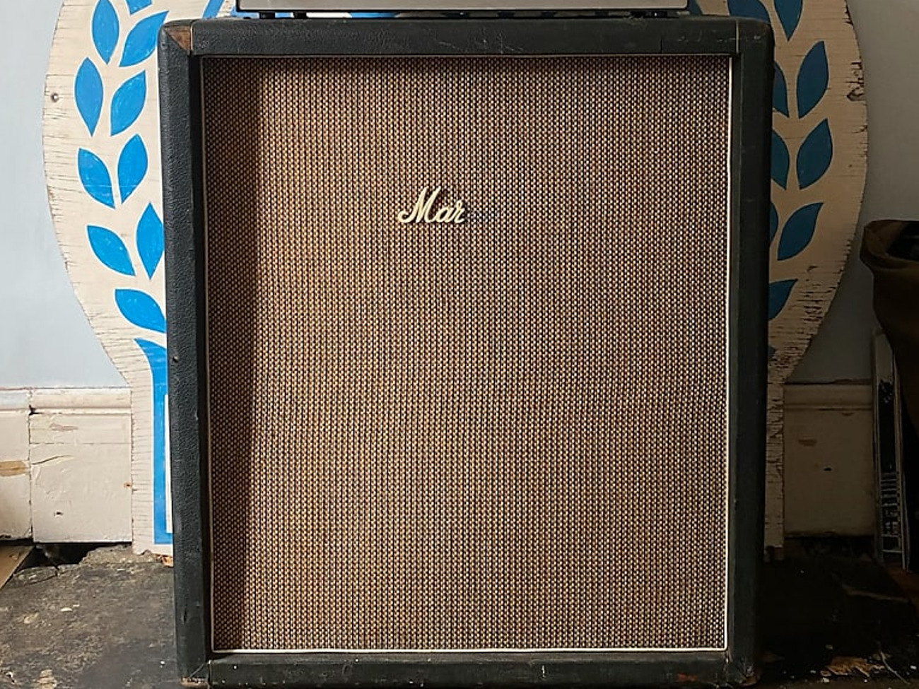 Vintage 1969 marshall 1x15 basketweave cabinet