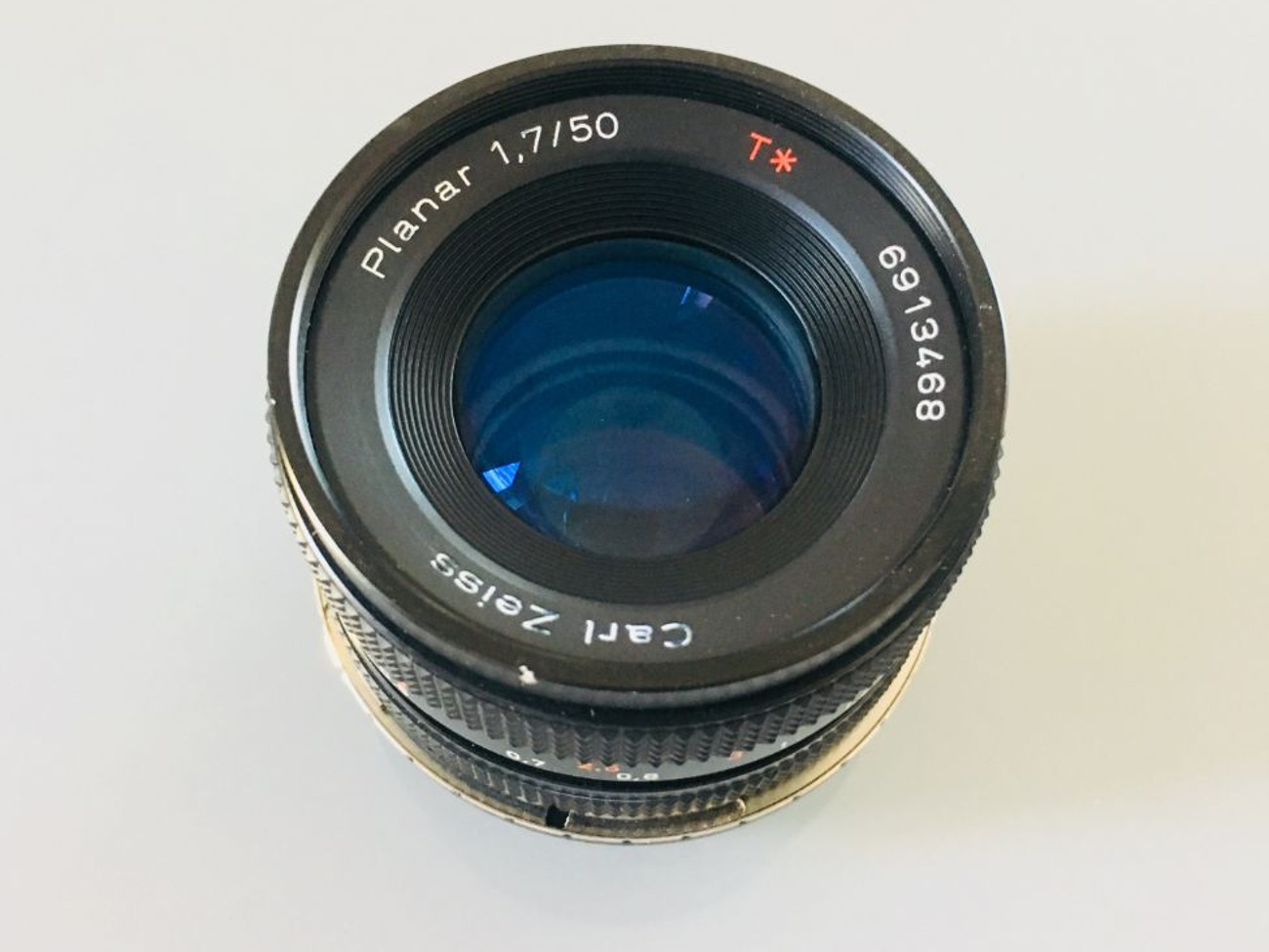 Vintage 50mm zeiss contax lens ef (canon) mounted 