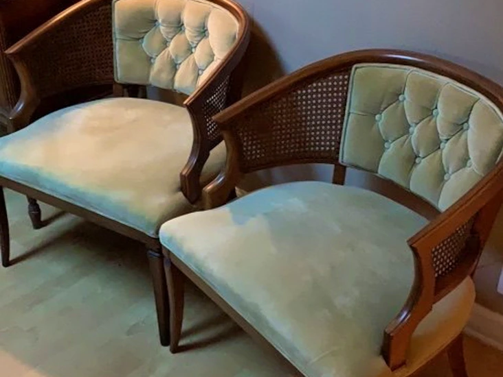 Vintage classic barrel chairs - set of two