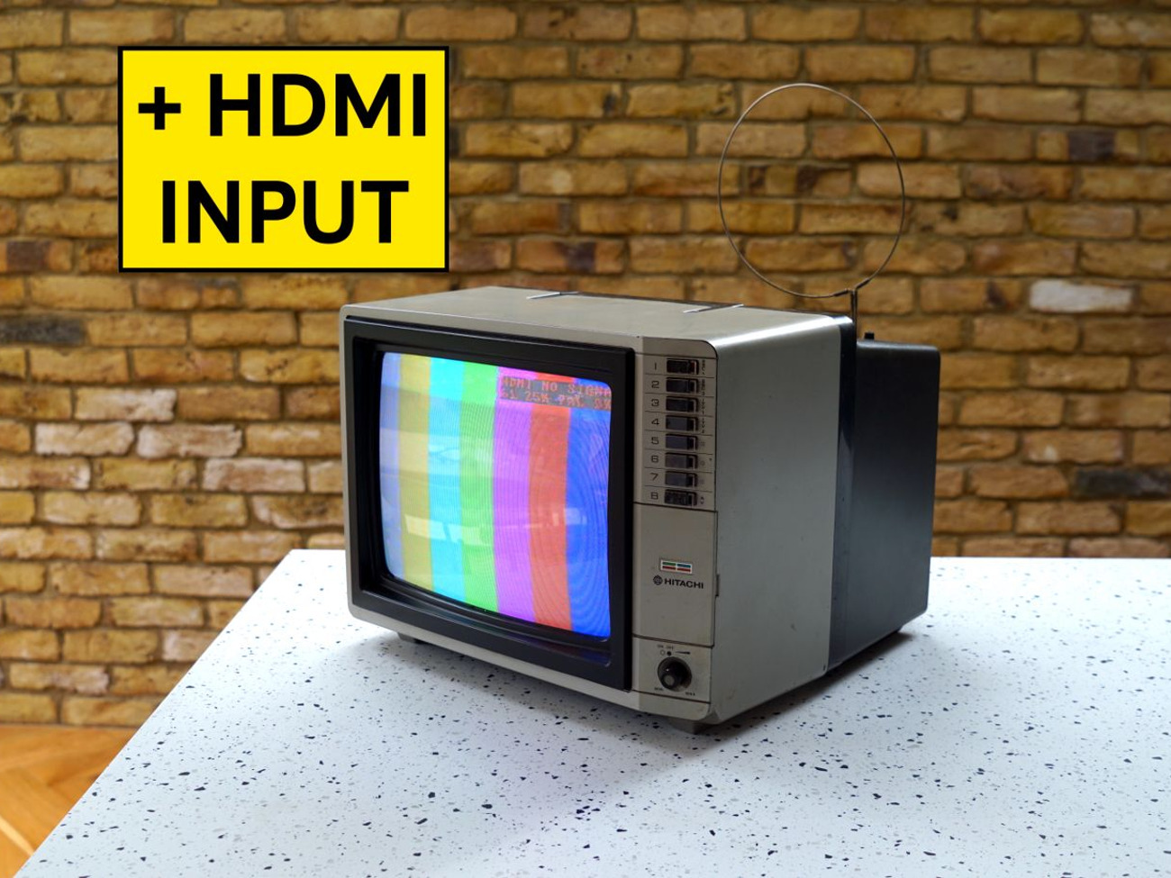Vintage colour tv + hdmi input kit - 12" crt retro screen