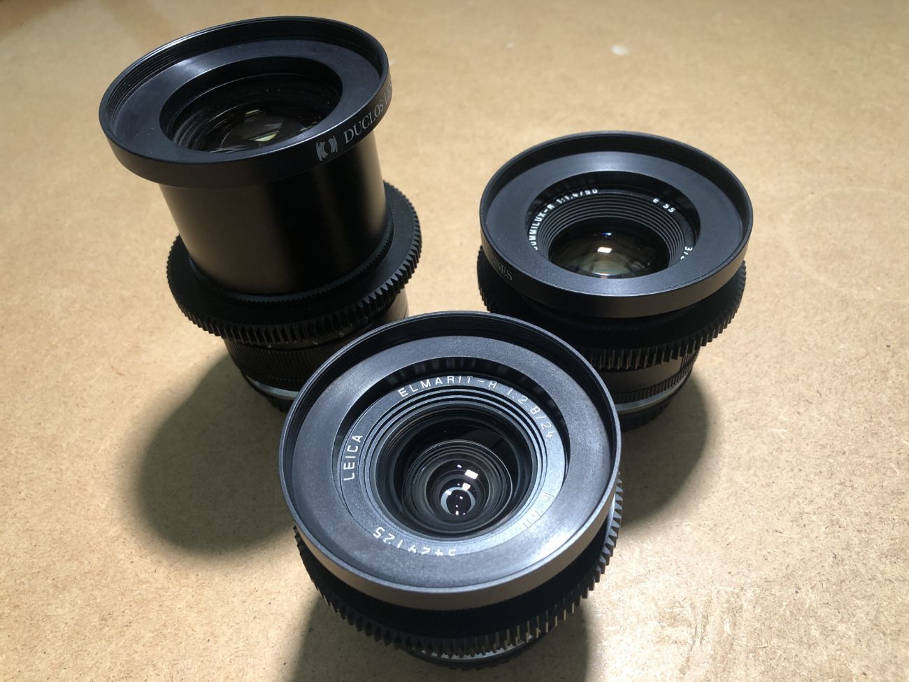 Rent Vintage Leica-R Cine Lens Set Duclos EF 24mm, 50mm, 135mm