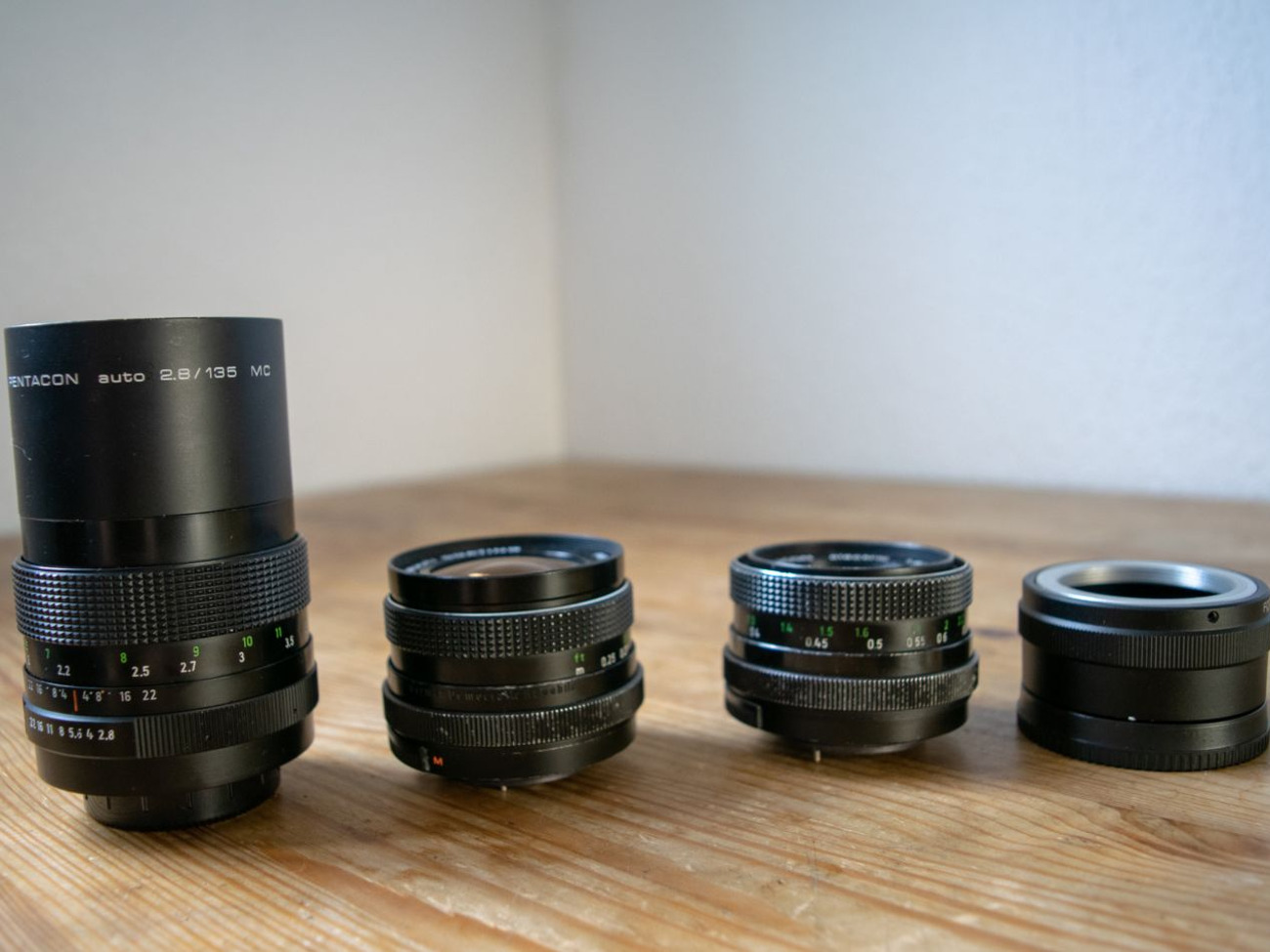 Vintage pentacon lens kit with sony e-mount adapter