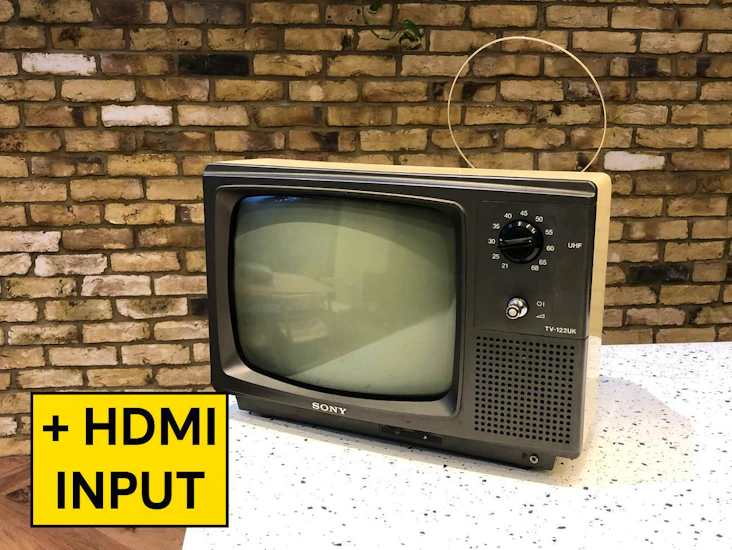 Vintage tv + hdmi input kit (black & white sony 70s/80s)