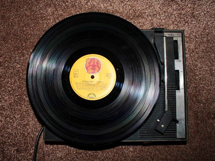 Vintage vinyl record player