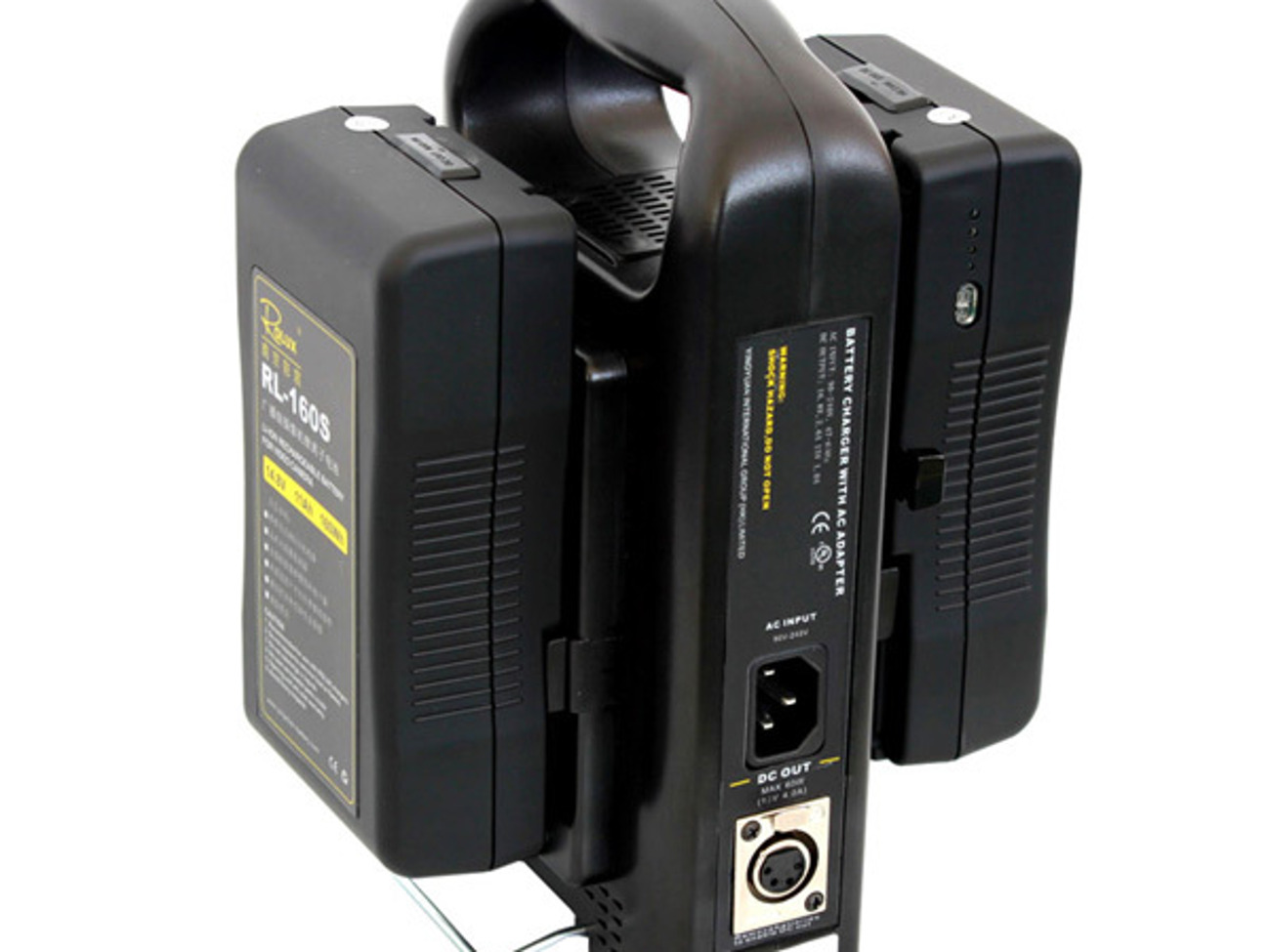 V-lock batteries and charger
