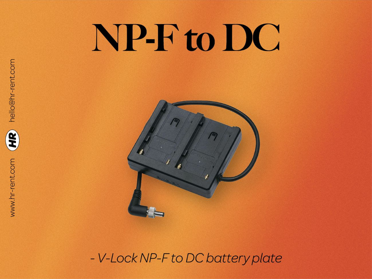 V-lock np-f to dc battery plate