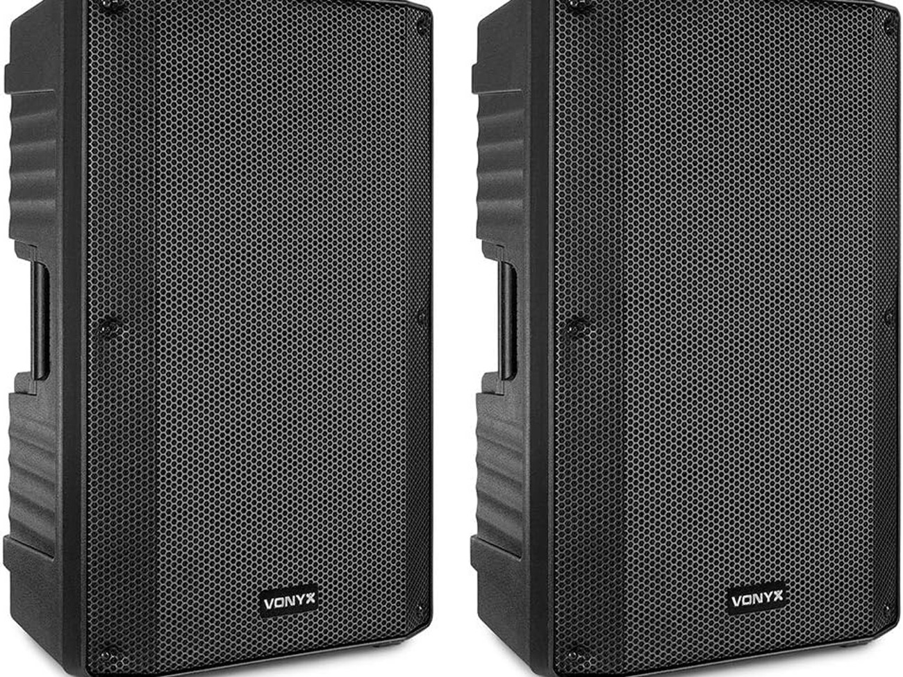 Vonyx vsa120s 12" active speakers with speaker stands