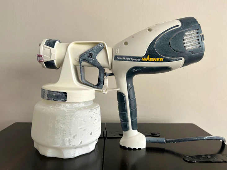 Wagner paint sprayer and spraying tent