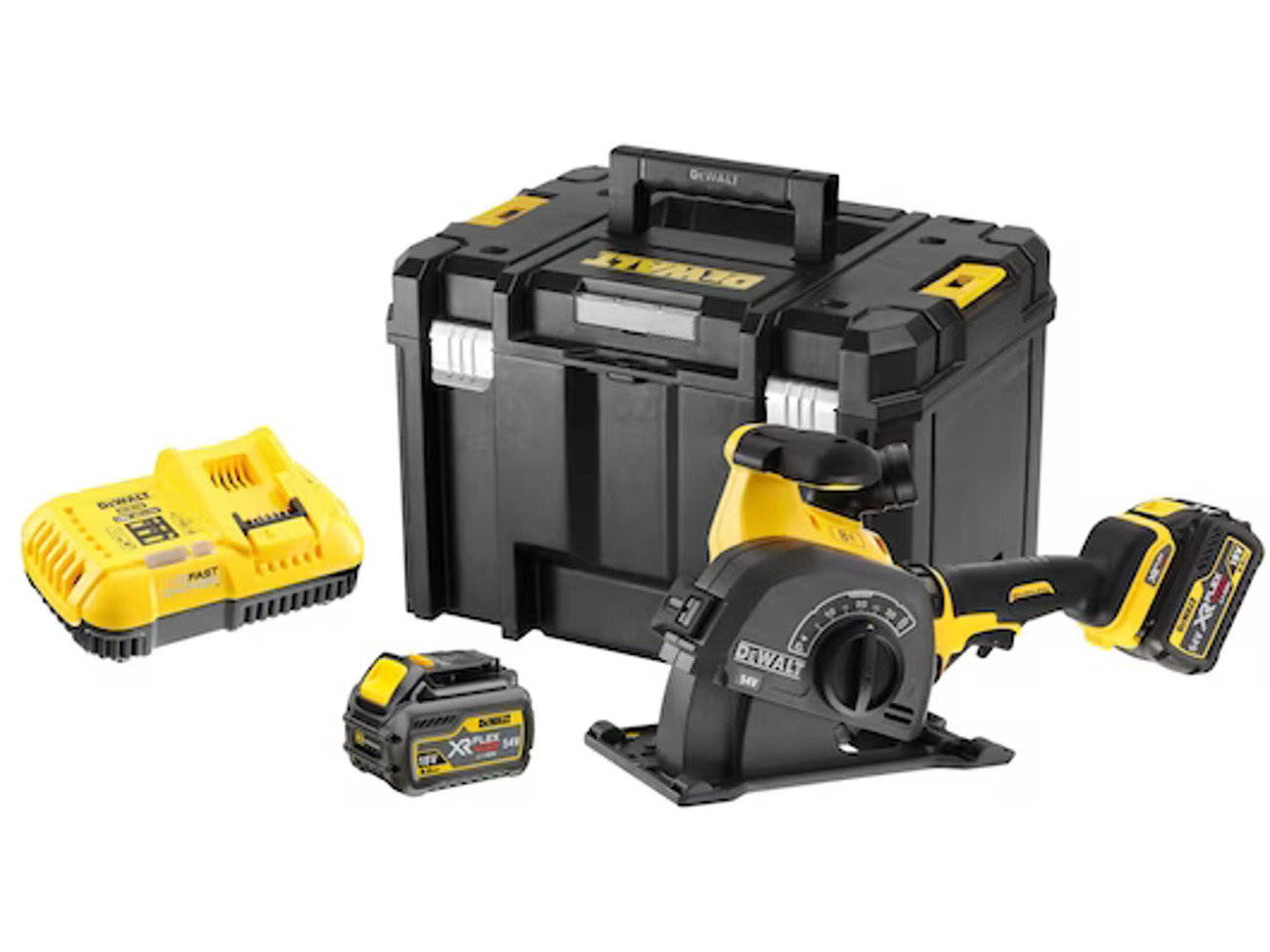 Wall chaser cordless dewalt dcg200t2 54v xr flexvolt 