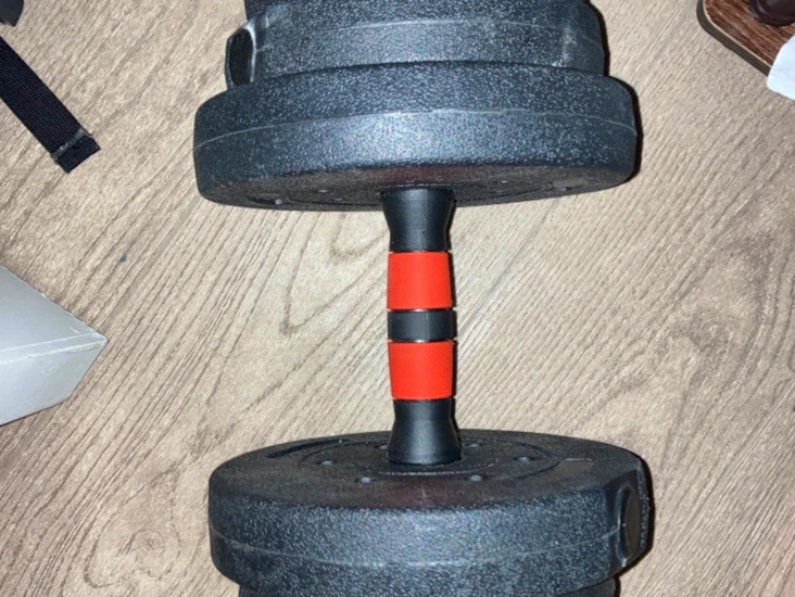 Weight training dumbells