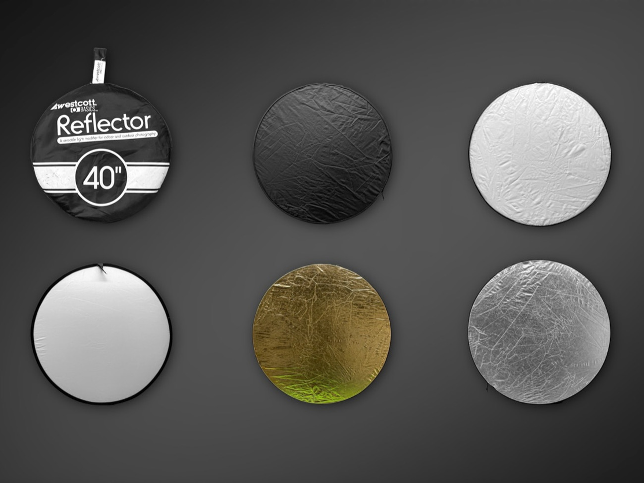 Westcott 301 photo basics 40-inch 5-in-1 reflector
