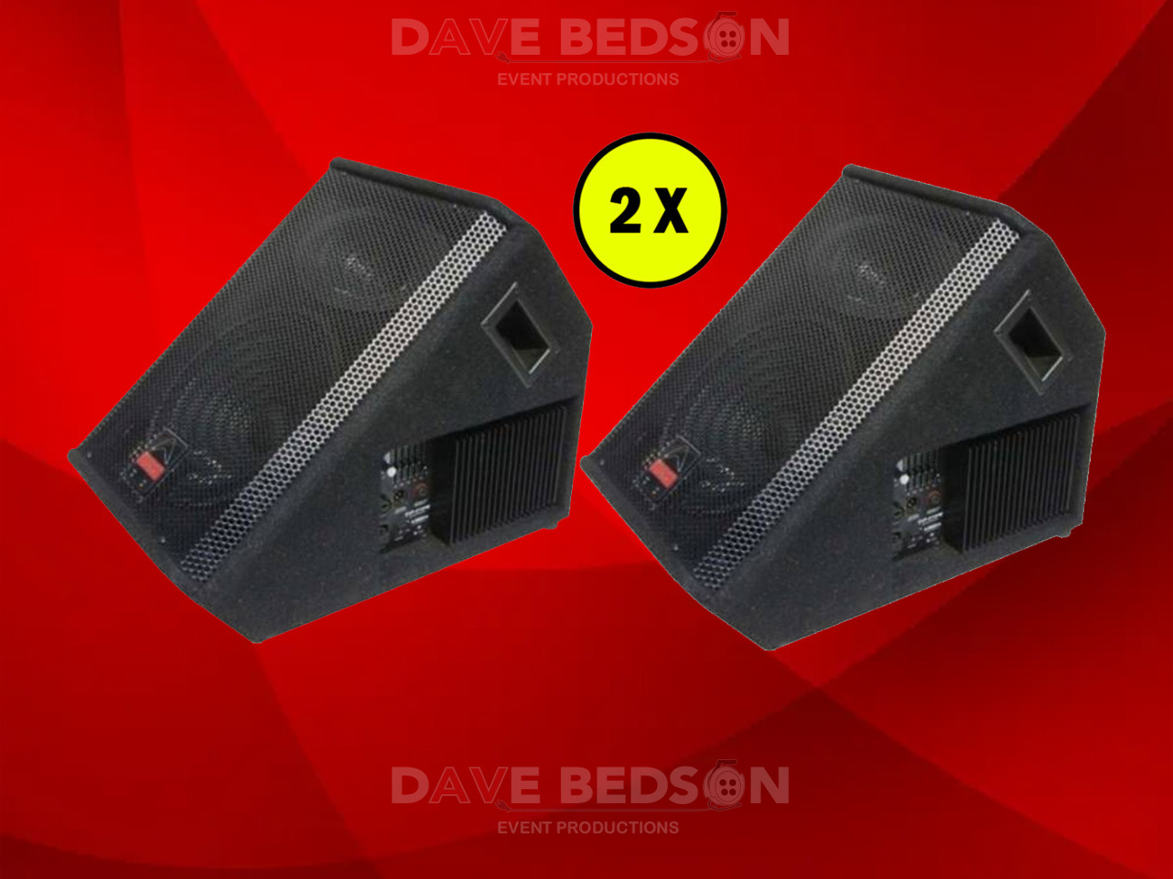 Wharfedale pro evp-12pm 12" powered wedge stage monitors