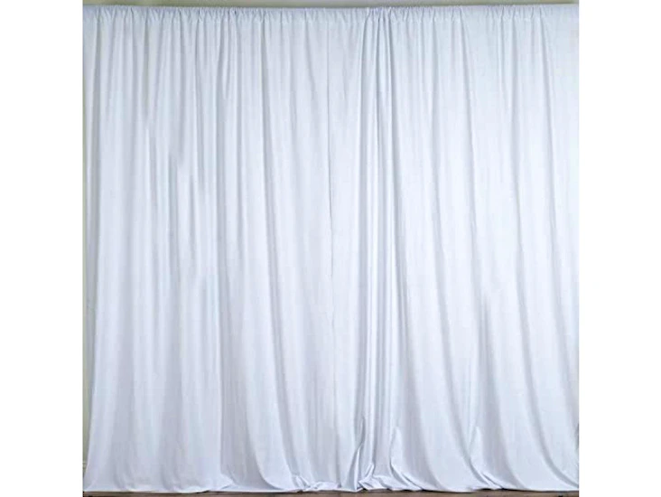 White backdrop with stand