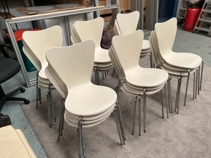 White chairs x24