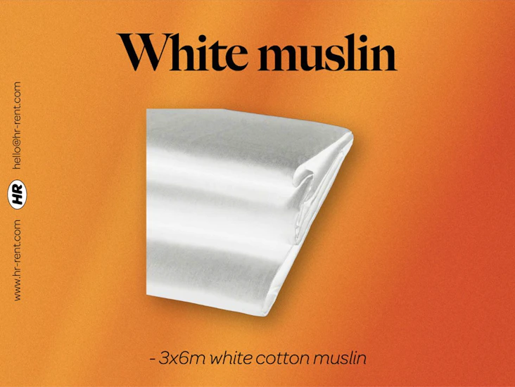 White cotton muslin (white backdrop, cloth, fabric, blackout)