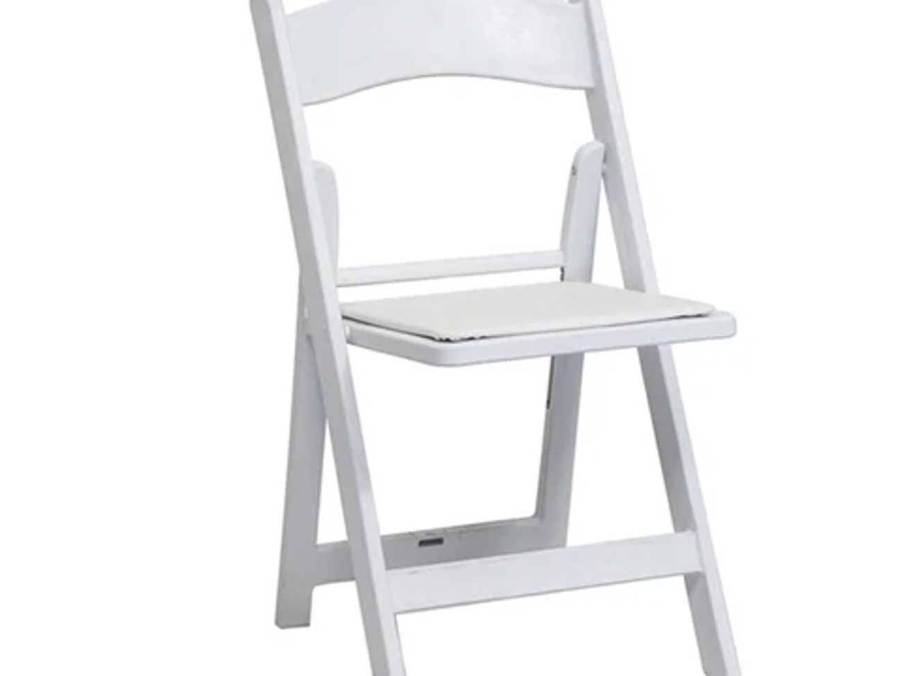White folding chair