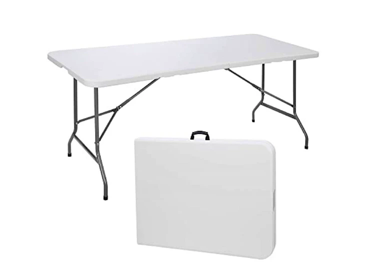 White folding table - 6' long