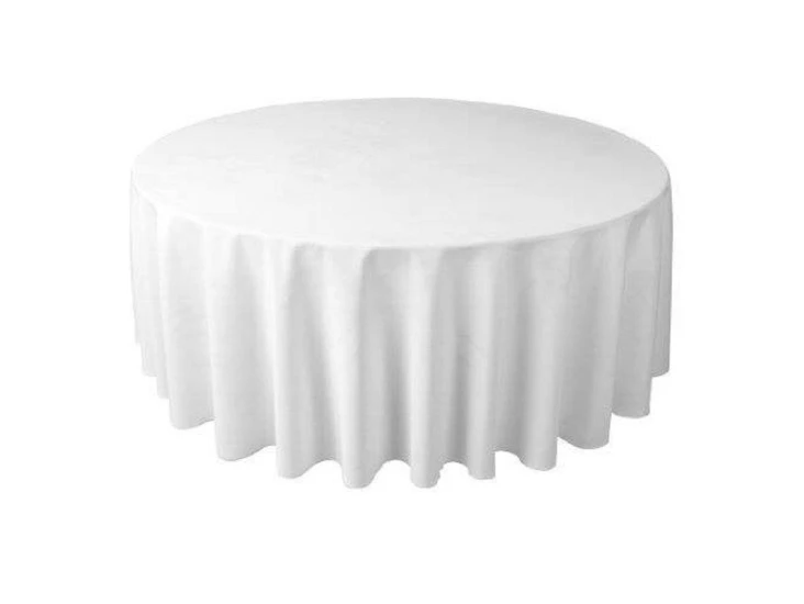 White linen - round white