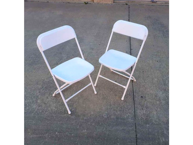White plastic chair
