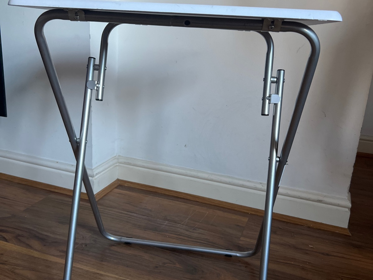 White small folding table