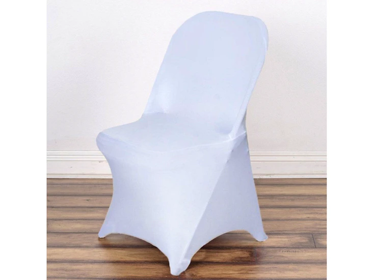 White spandex chair covers