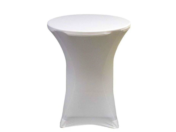White spandex hightop table cloth/cover