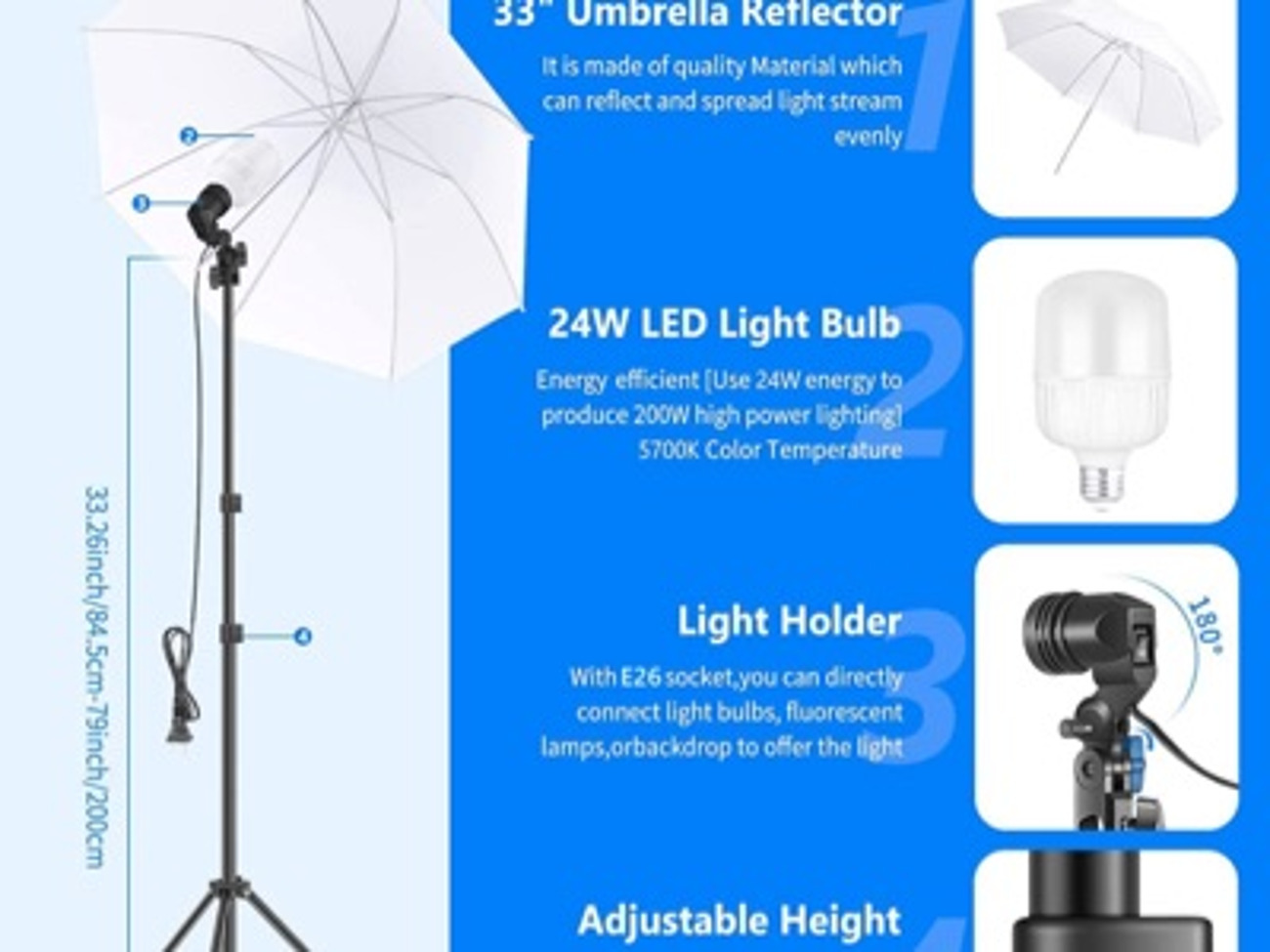 White translucent photography umbrella 