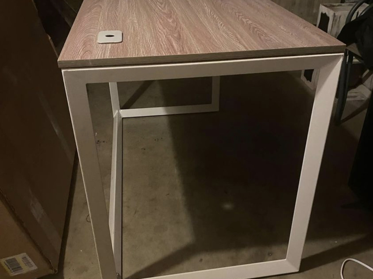 White washed wood desk