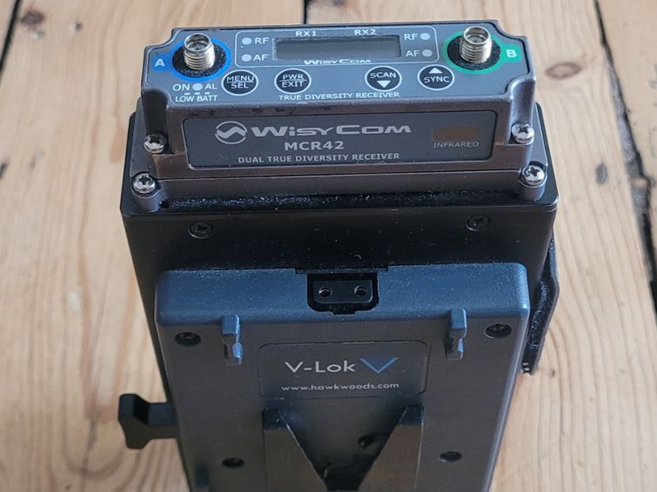 Wisycom mcr42 in hawkswood v-lok caddy