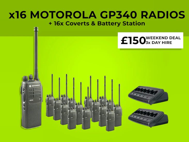 X16 motorola gp340 production radios walkie talkies kit
