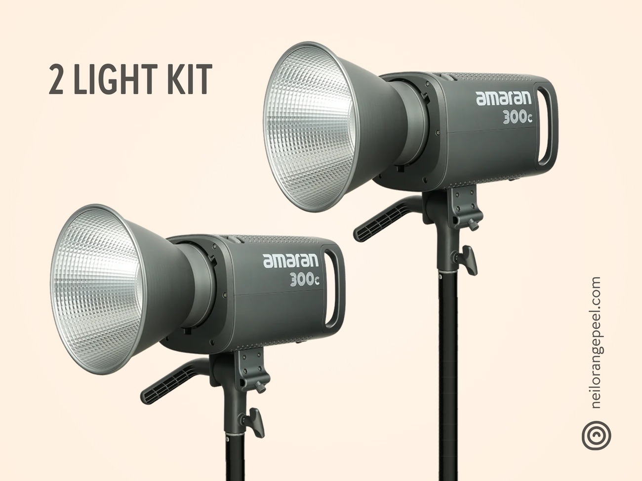 X2 amaran 300c 300w rgbww full-colour bowens mount led