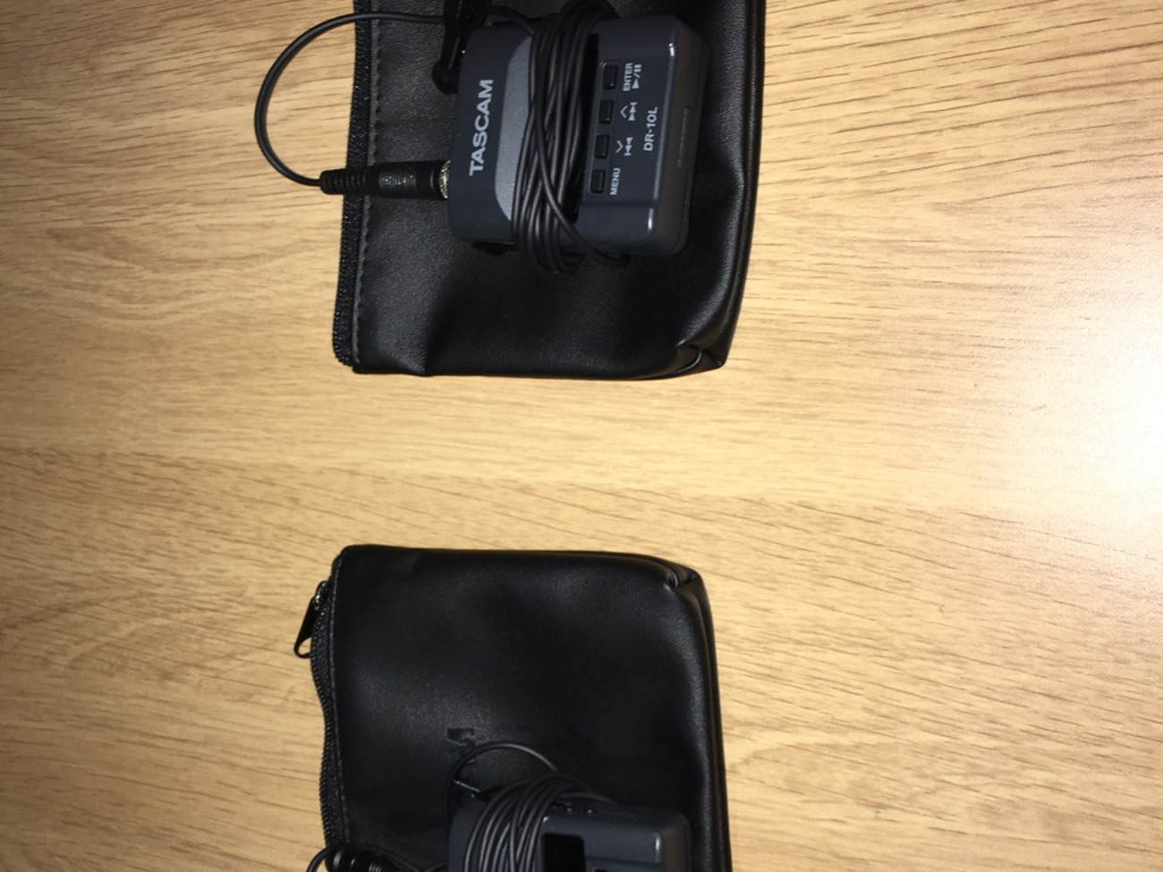 X2 tascam dr-10l with lavalier microphone