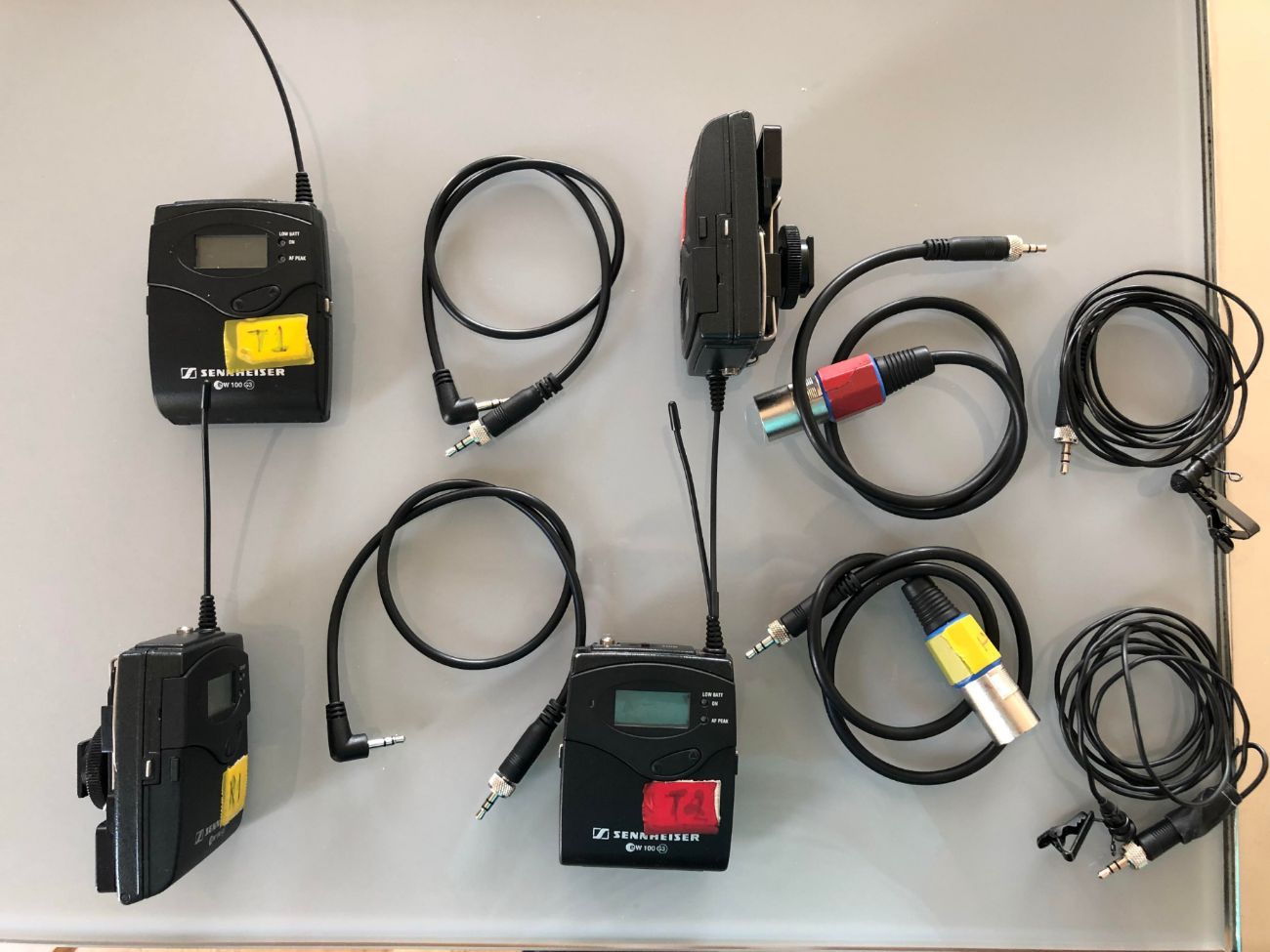 X2 wireless radio systems with clip lapel mics sennheiser g3  