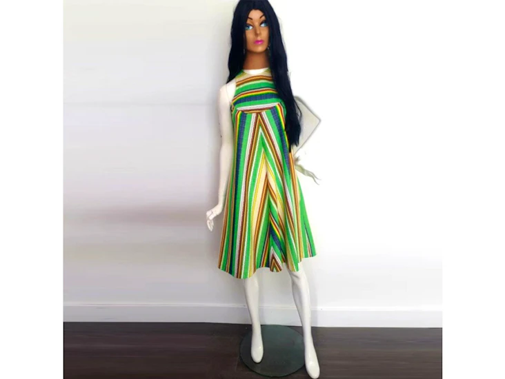 X297 1960's dress, rainbow halter
