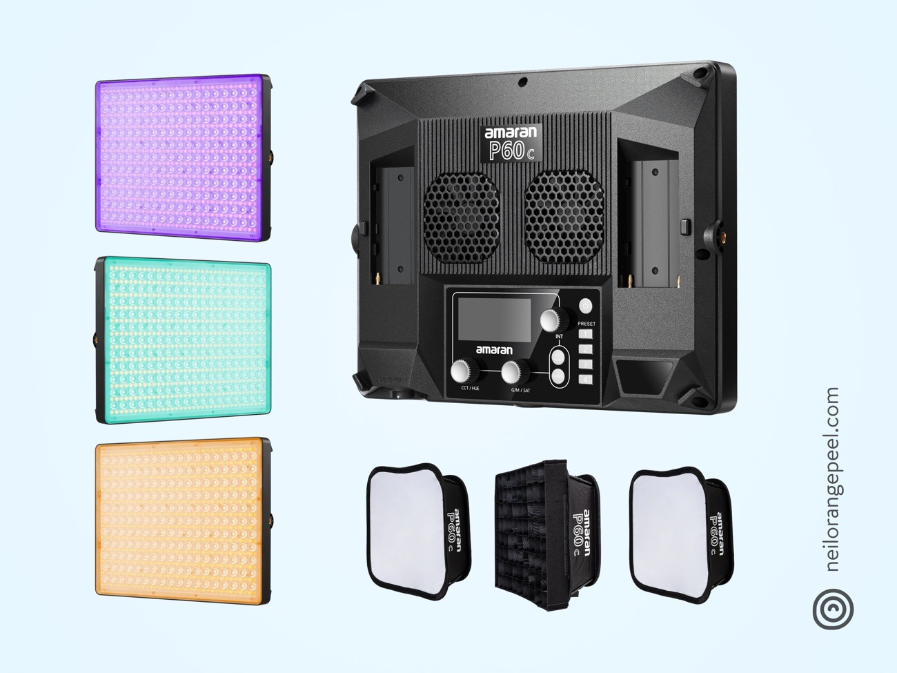 X3 amaran p60c 60w rgbww lensed led panels
