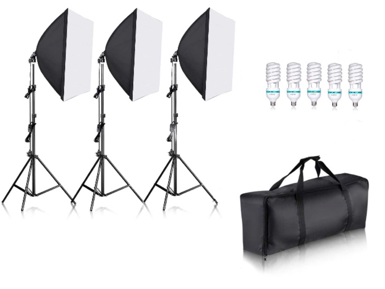 X3 neewer 700w softbox studio lights