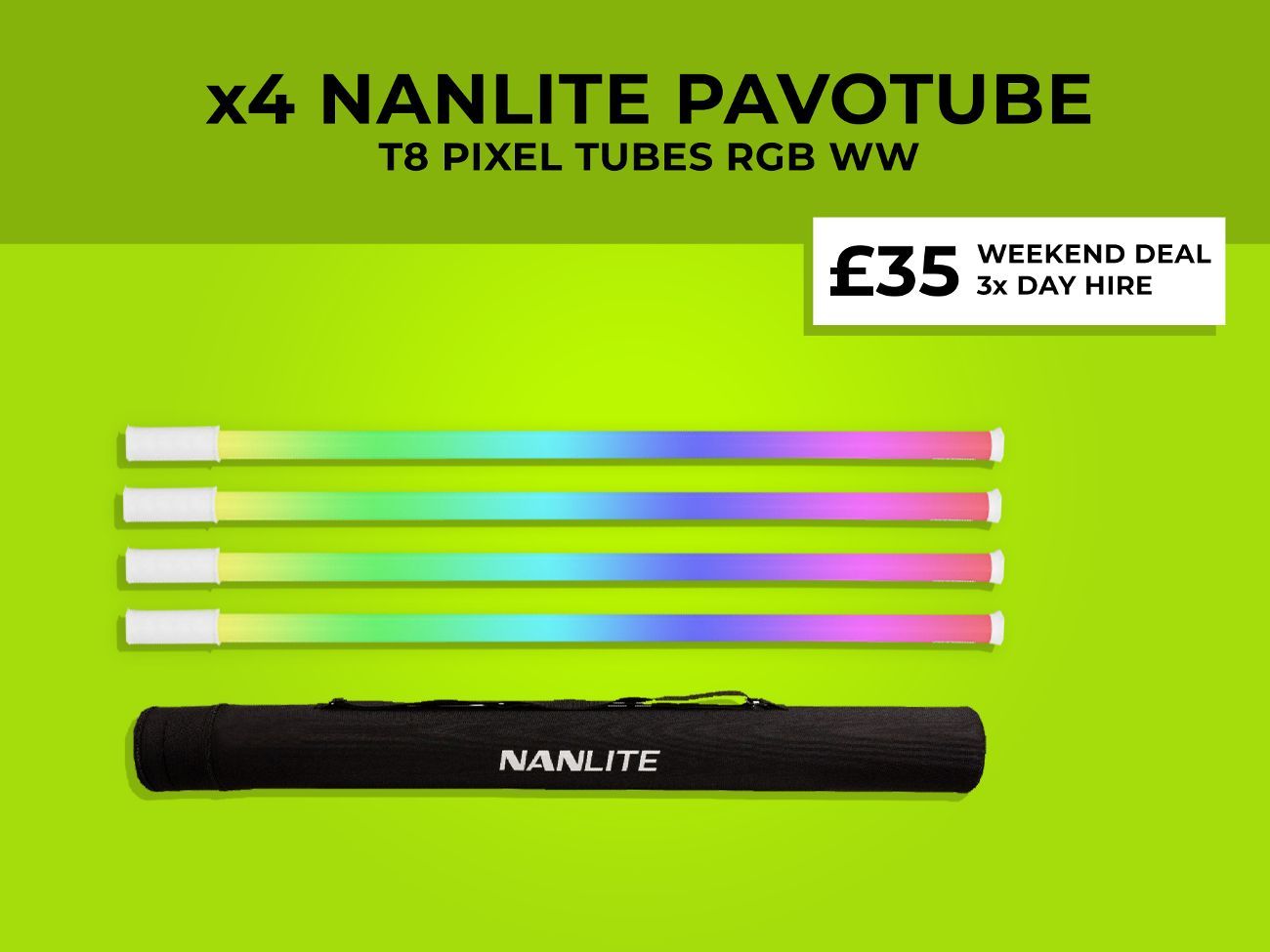 X4 nanlite pavotube t8 rgbww led pixel tube - astera 