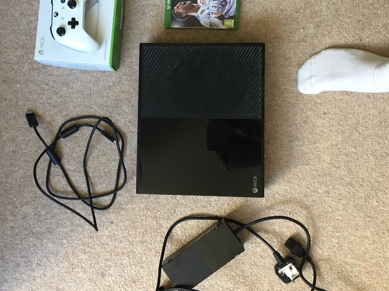 Xbox One with all shops cords and games