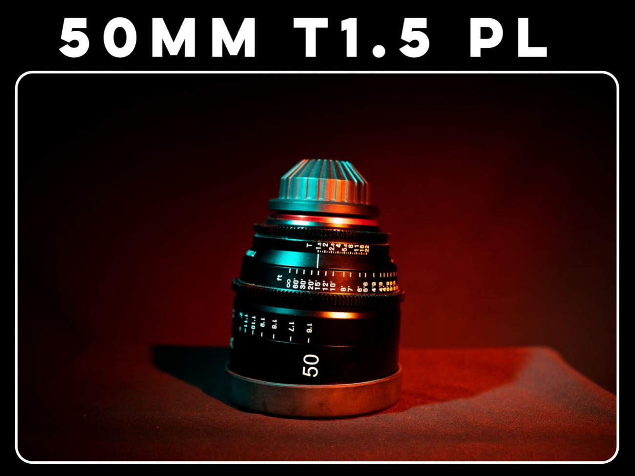 Xeen 50mm t1.5 pl mount cine prime lens