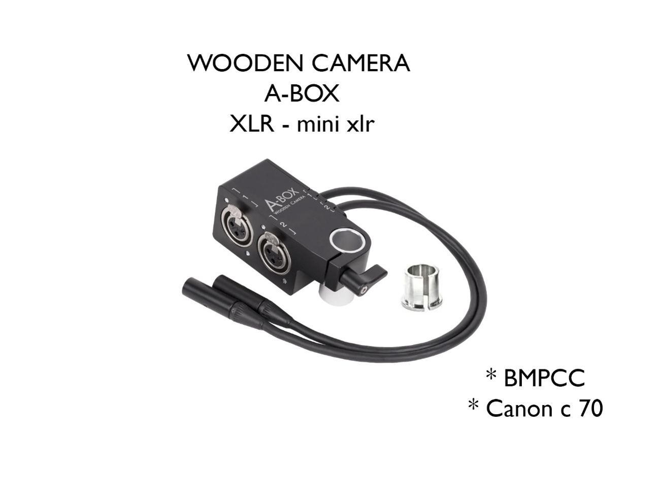 Xlr to mini xlr adapter wooden camera a-box
